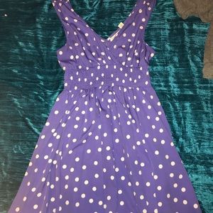 Purple polka dot dress